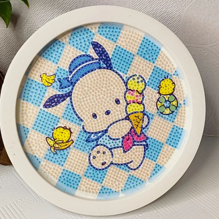 نقاشی با الماس قاب رومیزی دایره