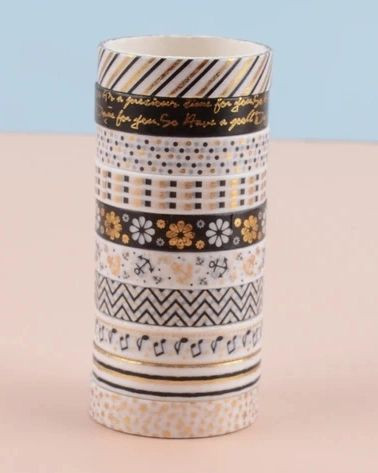 چسب واشی مشکی طلایی
