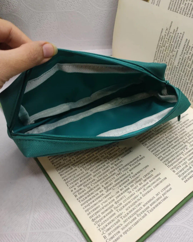 جامدادی دو زیپ برزنتی