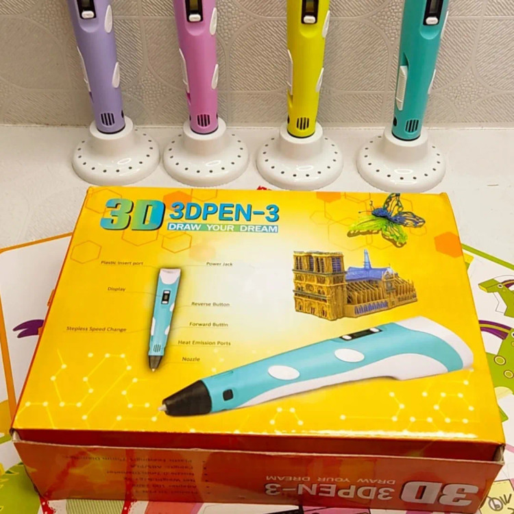 قلم سه بعدی حرارتی جادویی نسل ۳ مدل 3D pen-3