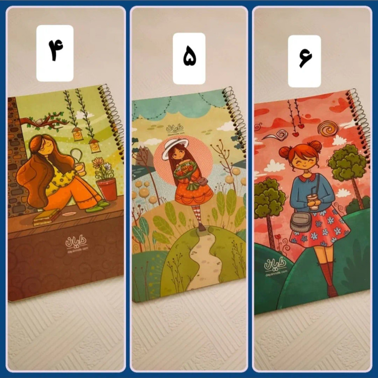 دفتر حاشیه دار آ۵ دخترانه ۵۰ برگ