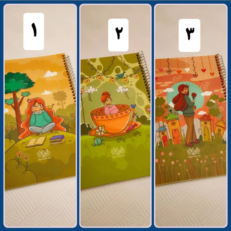 دفتر حاشیه دار آ۵ دخترانه ۵۰ برگ