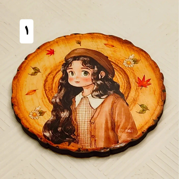 زیر لیوانی چوبی یلدایی
