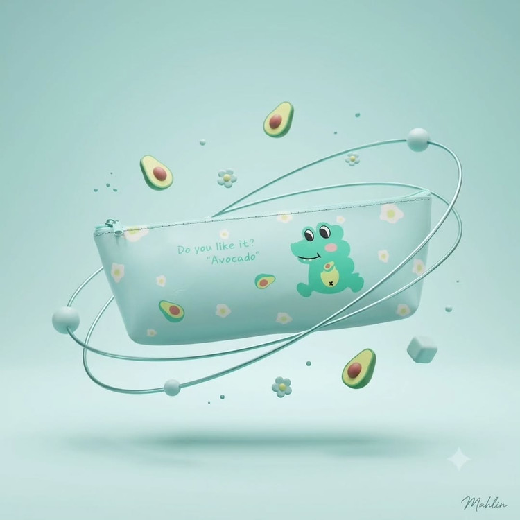 جامدادی قایقی تک زیپ