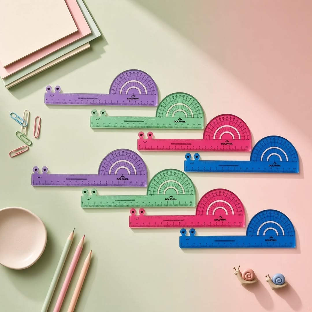 خط‌کش نقاله ژله‌ای طرح حلزون